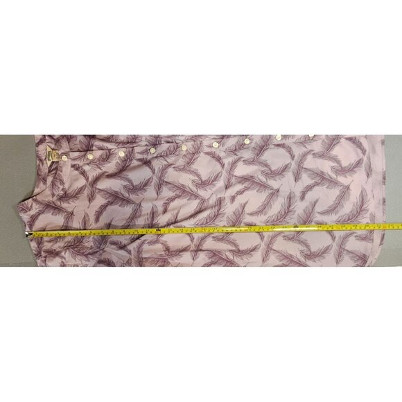 Duluth Trading Company Womens Plus Size 1X Wrinklefighter Purple‎ Feathers Tunic - Picture 9 of 10